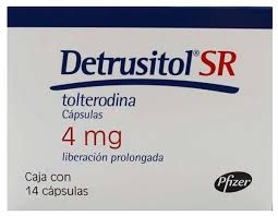 Detrol (Detrusitol SR) 4mg 14 Caps, Tolterodine