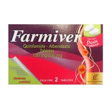 Farmiver 150mg 200ml 2 Tabs, Albendazole Quinfamide