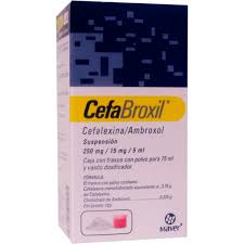 CEFABROXIL SUSP 250/15 MG/5 ML P/75 ML, CEFALEXINA, AMBROXOL