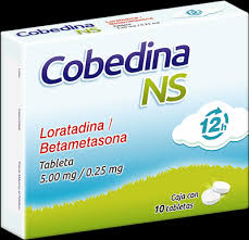 COBEDINA NS 5/0.25 MG C/10 TABS, LORATADINE, BETAMETHASONE